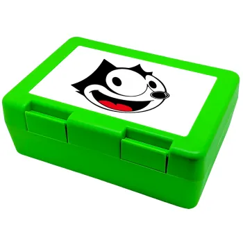 Felix the cat, Children's cookie container GREEN 185x128x65mm (BPA free plastic)