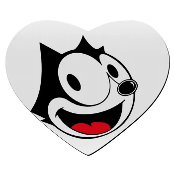 Felix the cat, Mousepad heart 23x20cm