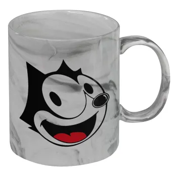 Felix the cat, Κούπα κεραμική, marble style (μάρμαρο), 330ml