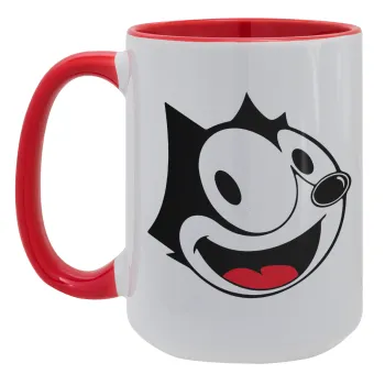 Felix the cat, Κούπα Mega 15oz, κεραμική Κόκκινη, 450ml