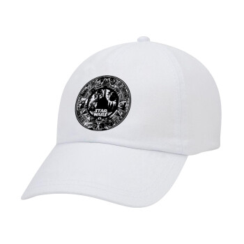 Star Wars Disk, Καπέλο Ενηλίκων Baseball Λευκό 5-φύλλο (POLYESTER, ΕΝΗΛΙΚΩΝ, UNISEX, ONE SIZE)
