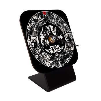 Star Wars Disk, Επιτραπέζιο ρολόι ξύλινο με δείκτες (10cm)