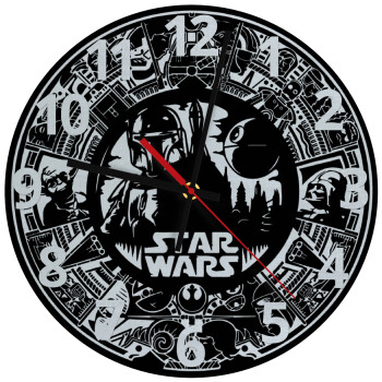 Star Wars Disk, Ρολόι τοίχου γυάλινο (30cm)