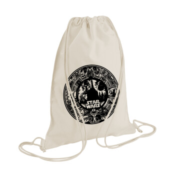 Star Wars Disk, Backpack bag GYMBAG natural (28x40cm)