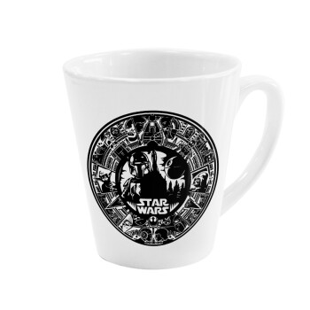 Star Wars Disk, Κούπα κωνική Latte Λευκή, κεραμική, 300ml