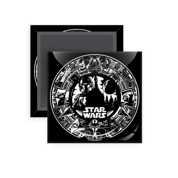 Star Wars Disk, Μαγνητάκι ψυγείου τετράγωνο διάστασης 5x5cm