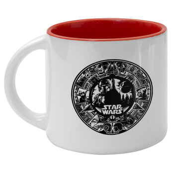 Star Wars Disk, Κούπα κεραμική 400ml Λευκή/Κόκκινη