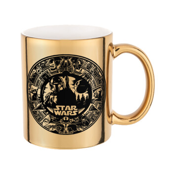 Star Wars Disk, Mug ceramic, gold mirror, 330ml