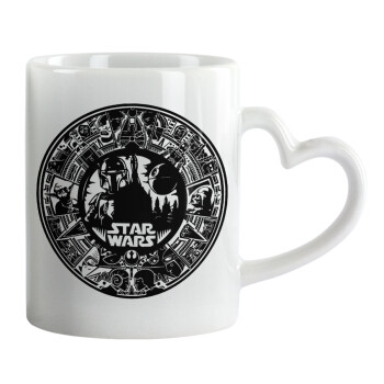 Star Wars Disk, Mug heart handle, ceramic, 330ml