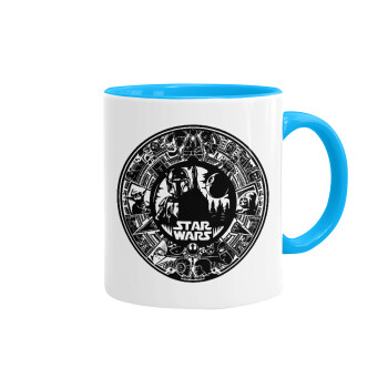Star Wars Disk, Mug colored light blue, ceramic, 330ml