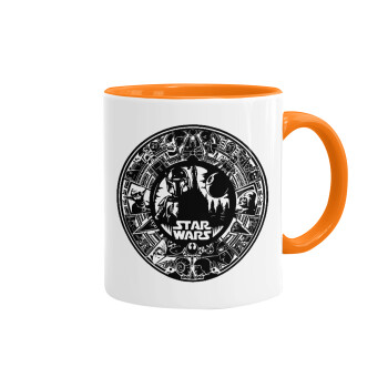 Star Wars Disk, Mug colored orange, ceramic, 330ml