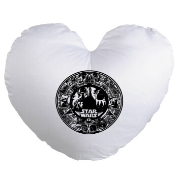 Star Wars Disk, Μαξιλάρι καναπέ καρδιά 40x40cm περιέχεται το  γέμισμα