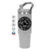 GREY color, 890ml (30oz) stainless Steel Tumbler with Handle