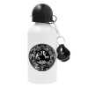 Metal water bottle, White, aluminum 500ml