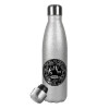 Metallic Glitter Silver Thermos Flask (Stainless steel), double-walled, 500ml