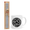 Easter Set, Ceramic Cup (330ml) & Easter aromatic flat candle (30cm) (GRAY)