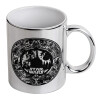Mug ceramic, silver mirror, 330ml
