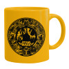 Ceramic coffee mug yellow, 330ml