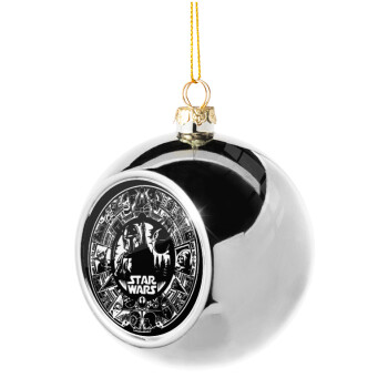 Star Wars Disk, Silver 8cm Christmas tree ball ornament
