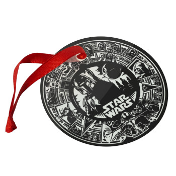Star Wars Disk, Χριστουγεννιάτικο στολίδι γυάλινο 9cm