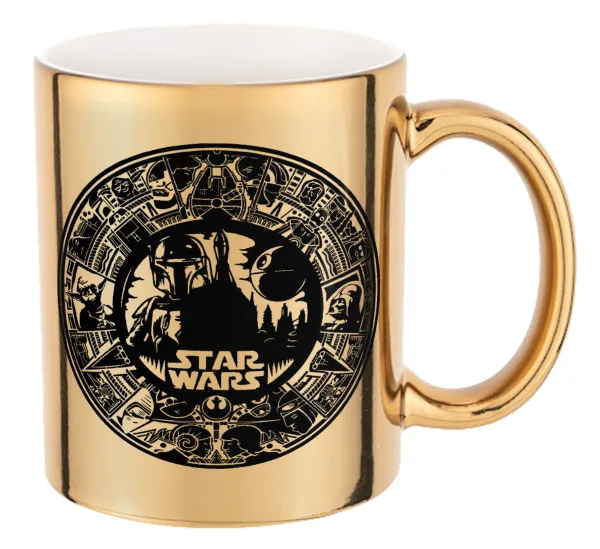 Star Wars Disk — Mug ceramic, gold mirror, 330ml