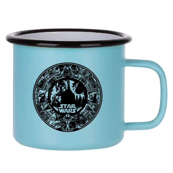 Star Wars Disk — Κούπα Μεταλλική εμαγιέ ΜΑΤ σιέλ 360ml
