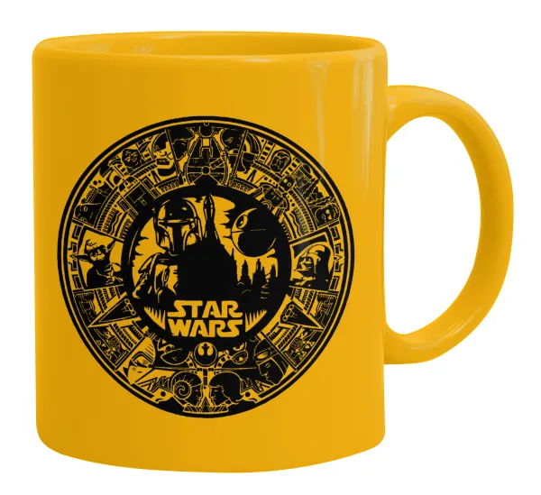 Star Wars Disk — Ceramic coffee mug yellow, 330ml