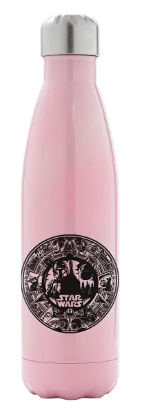 Star Wars Disk — Metal mug thermos Pink Iridiscent (Stainless steel), double wall, 500ml