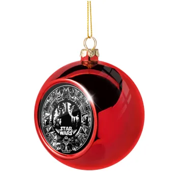 Star Wars Disk, Christmas tree ball Red 8cm