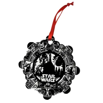 Star Wars Disk, Christmas ornament snowflake wooden 7.5cm