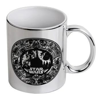 Star Wars Disk, Mug ceramic, silver mirror, 330ml
