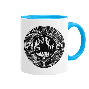 Star Wars Disk, Κούπα χρωματιστή γαλάζια, κεραμική, 330ml