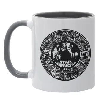 Star Wars Disk, Κούπα χρωματιστή γκρι, κεραμική, 330ml