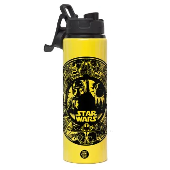 Star Wars Disk, Μεταλλικό παγούρι νερού με καπάκι ασφαλείας, αλουμινίου 850ml