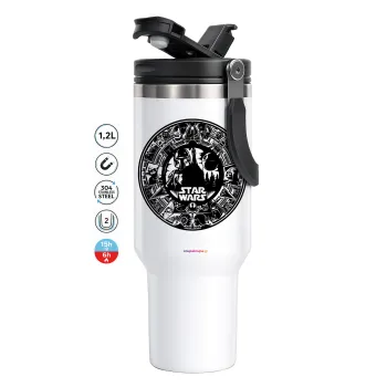 Star Wars Disk, Mega Stainless steel Tumbler with lid, double wall 1,2L