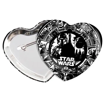 Star Wars Disk, Κονκάρδα παραμάνα καρδιά (57x52mm)