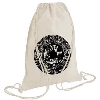 Star Wars Disk, Backpack bag GYMBAG natural (28x40cm)