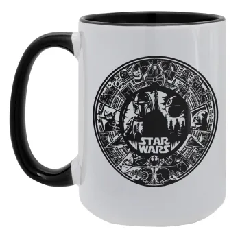 Star Wars Disk, Κούπα Mega 15oz, κεραμική Μαύρη, 450ml
