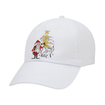 Santa Claus gold, Καπέλο ενηλίκων Jockey Λευκό (snapback, 5-φύλλο, unisex)