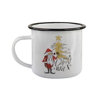 Santa Claus gold, Κούπα εμαγιέ με μαύρο χείλος 360ml