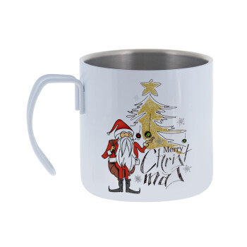 Santa Claus gold, Mug Stainless steel double wall 400ml