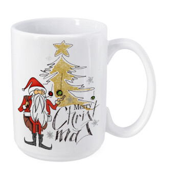 Santa Claus gold, Κούπα Mega, κεραμική, 450ml
