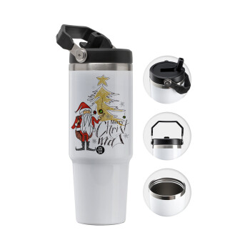 Santa Claus gold, 30oz stainless Steel Tumbler with Handle