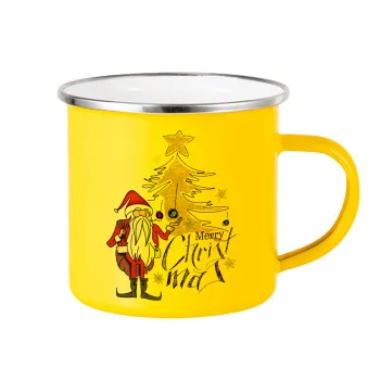 Santa Claus gold, Κούπα Μεταλλική εμαγιέ Κίτρινη 360ml