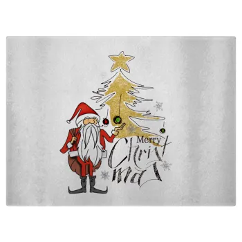 Santa Claus gold, Επιφάνεια κοπής γυάλινη (38x28cm)