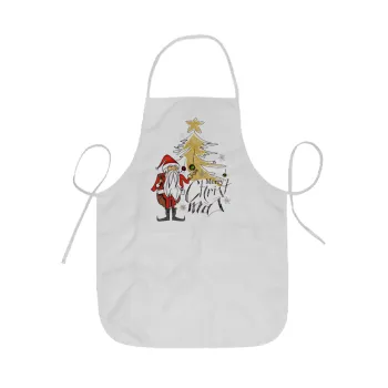 Santa Claus gold, Ποδιά Σεφ ολόσωμη κοντή  Παιδική (44x62cm)