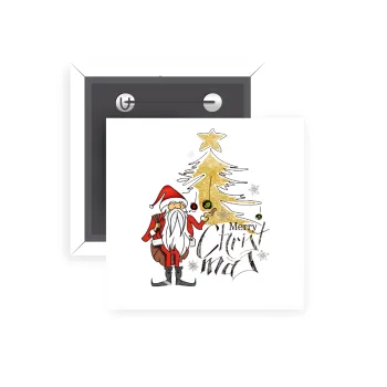 Santa Claus gold, Κονκάρδα παραμάνα τετράγωνη 5x5cm