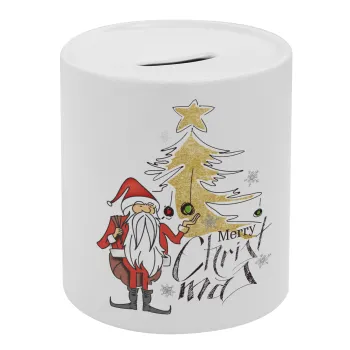 Santa Claus gold, Κουμπαράς πορσελάνης με τάπα