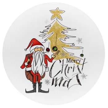 Santa Claus gold, Mousepad Στρογγυλό 20cm