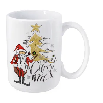 Santa Claus gold, Κούπα Mega, κεραμική, 450ml
